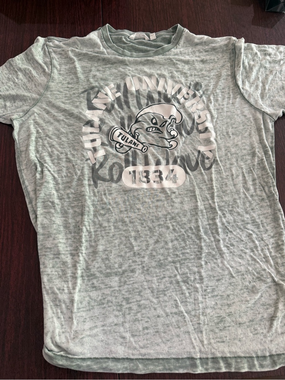 Camp David Tulane University Green Graphic Tee College Tailgate New Orleans